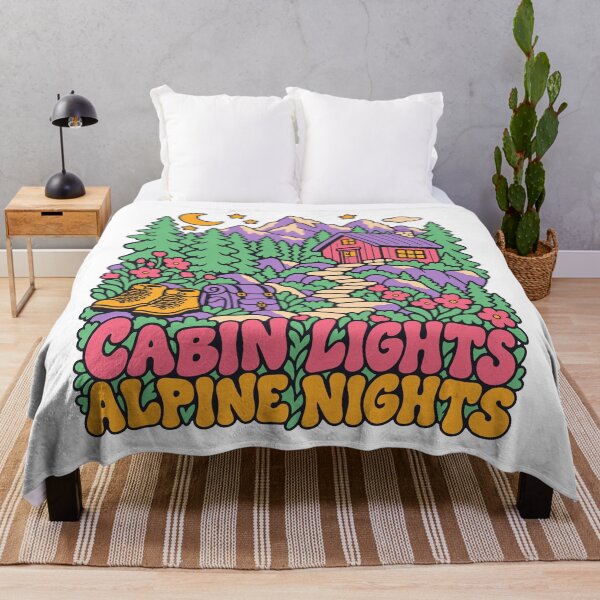 Item preview, Cabin Lights Alpine Nights Mountain Retreat designed and sold by Summit Folk Studio.