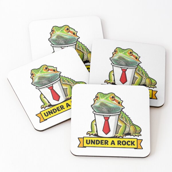 Item preview, Under A Rock - Funny Introvert Bearded Dragon Meme designed and sold by Arc2020.