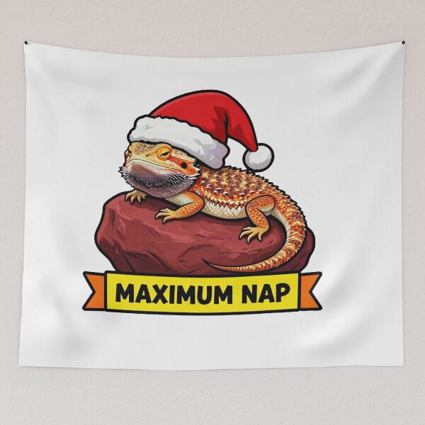 Aperçu de l'œuvre Maximum Nap - Cadeau de Noël mignon pour un dragon barbu créée et vendue par Arc2020.