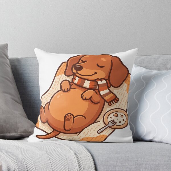 Item preview, Sleepy Dachshund with a Full Belly After Thanksgiving Dinner designed and sold by AdornOutfits.