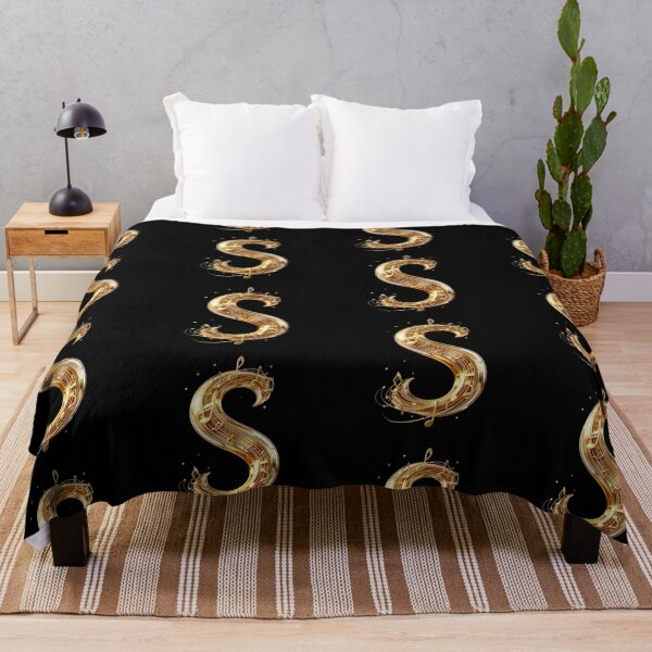 Item preview, Solenne Gold Letter S and Musical Notes designed and sold by Solenne Music.