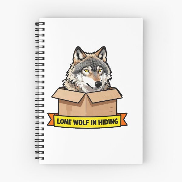 Item preview, Lone Wolf In Hiding - Funny Introvert Wolf Meme designed and sold by Arc2020.