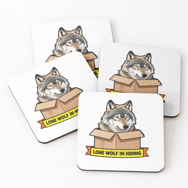 Item preview, Lone Wolf In Hiding - Funny Introvert Wolf Meme designed and sold by Arc2020.