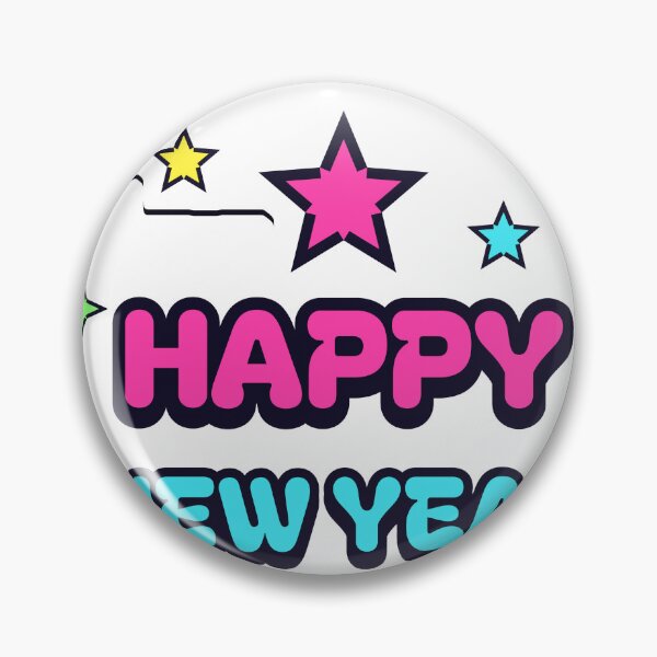 Item preview, Kawaii Neon Happy New Year Party Star Art designed and sold by trone86.