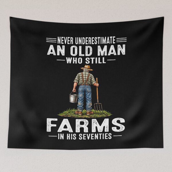 Item preview, Never Underestimate an Old Farmer in His Seventies designed and sold by loat904.
