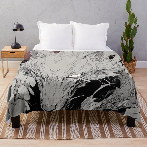 Item preview, White Wolf Under the Moon – Dark Fantasy Wolf Ink Art designed and sold by Dyan4.