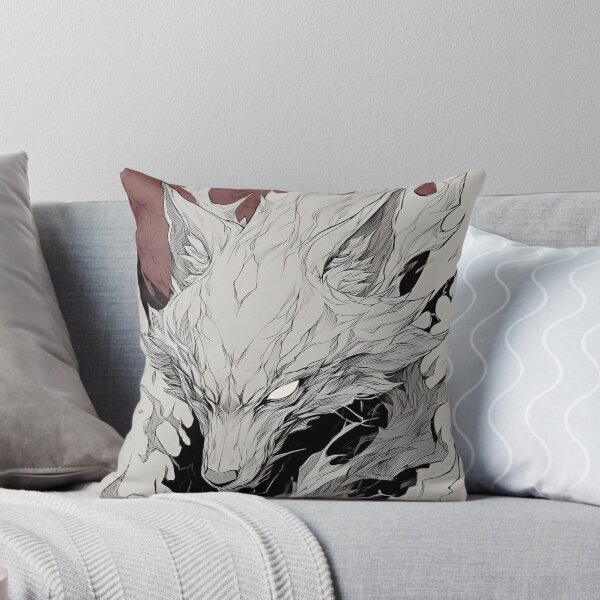 Item preview, White Wolf Under the Moon – Dark Fantasy Wolf Ink Art designed and sold by Dyan4.