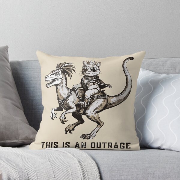 Item preview, This Is an Outrage Royal Cat Riding Dinosaur designed and sold by mareix.