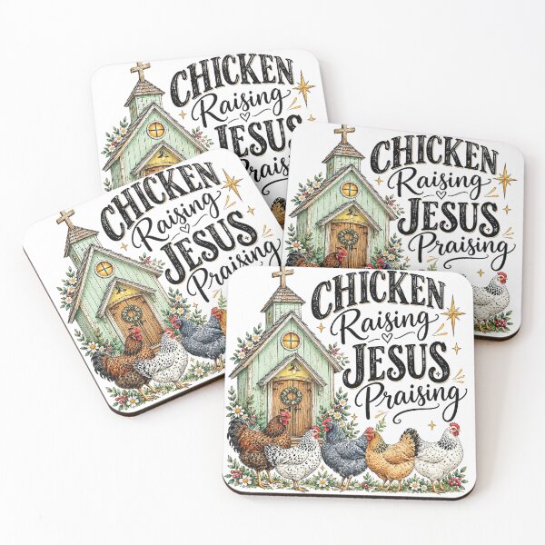 Item preview, Chicken Raising Jesus Praising Country Church Chickens designed and sold by Affiliora.