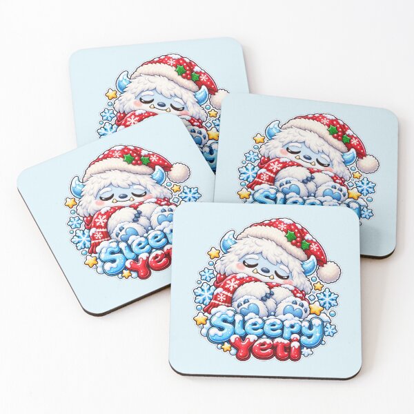 Item preview, Sleepy Yeti – Cute Kawaii Christmas Snow Monster designed and sold by MetaModel Editions.