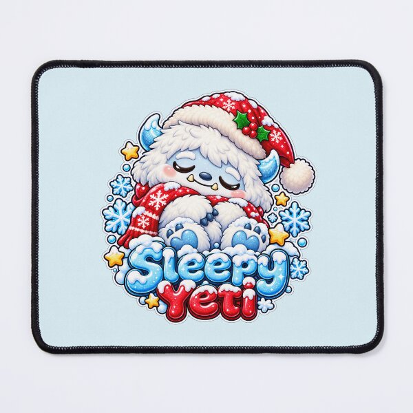 Item preview, Sleepy Yeti – Cute Kawaii Christmas Snow Monster designed and sold by MetaModel Editions.