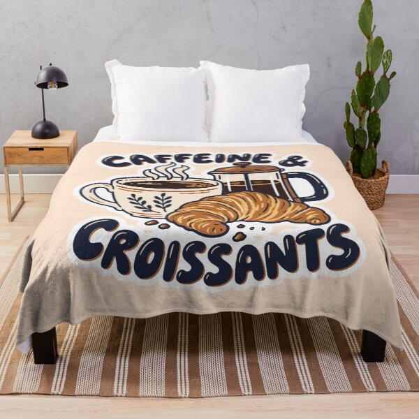 Item preview, Caffeine and Croissants Cute Morning Breakfast designed and sold by fadilow.