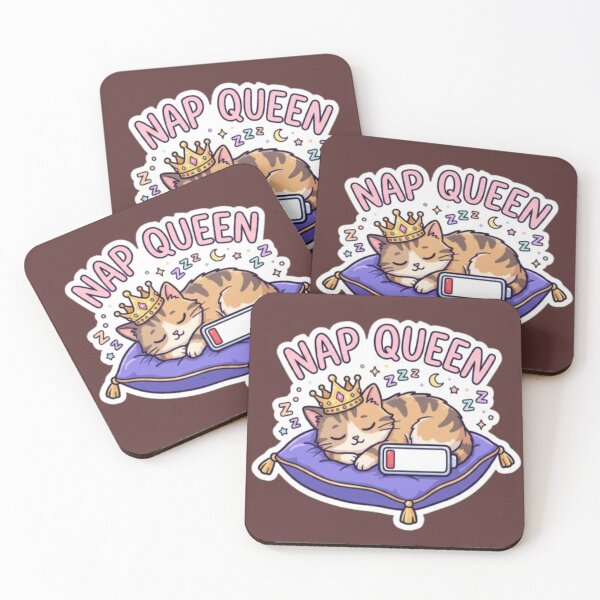 Item preview, Nap Queen Cat – Cute Sleepy Cat Sticker designed and sold by Shamikh1w3.
