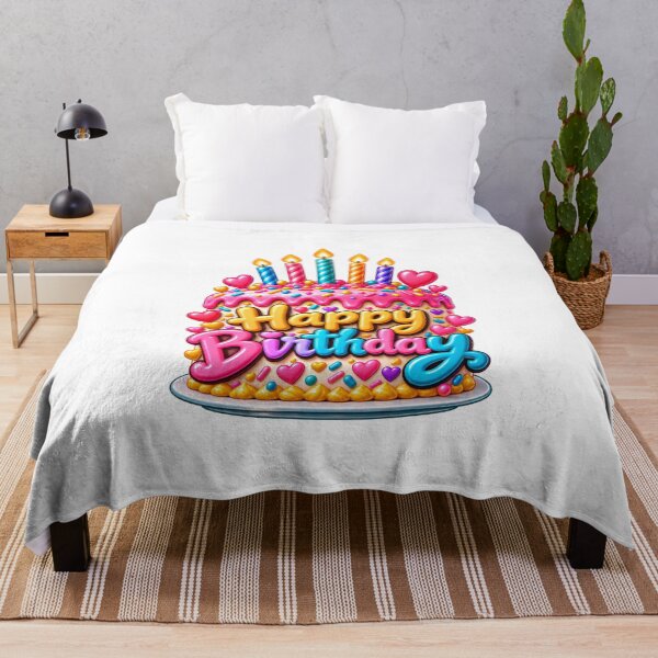 Item preview, Colorful Happy Birthday Cake with Candles – Cute Birthday Celebration designed and sold by Celebrate & Sparkle.