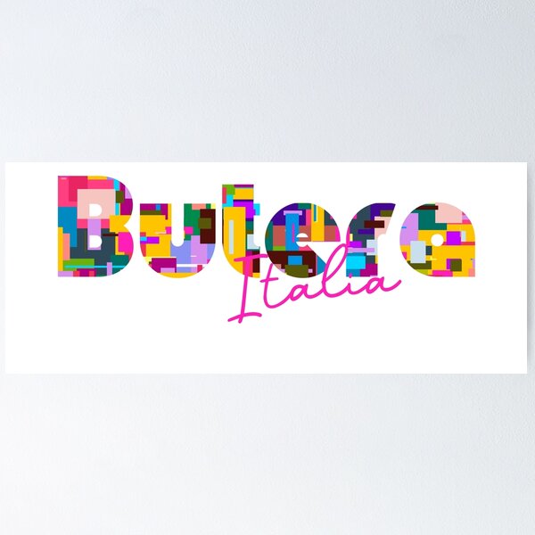 Item preview, Butera, Caltanissetta, Italy, Italia, colorful typography design for travellers designed and sold by Wanderful-roads.