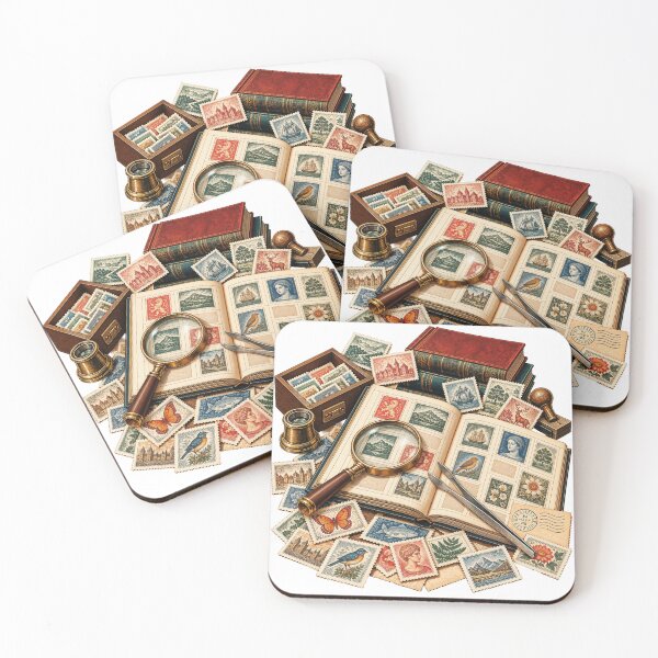 Item preview, The Vintage Stamp Collector's Desk designed and sold by ForeverPrintsOK.