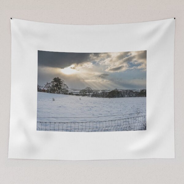 Item preview, Sunbeams Over Snow Covered Peak District Countryside designed and sold by Astute-Artio-Photography.