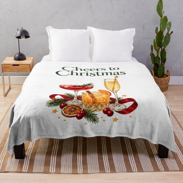 Item preview, Cheers to Christmas – Festive Cocktails and Champagne Illustration designed and sold by CheersTOGETHER.