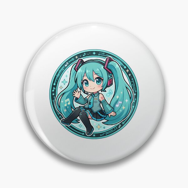 Item preview, Miku In Turquoise And Black Circle designed and sold by laniya-oshea.