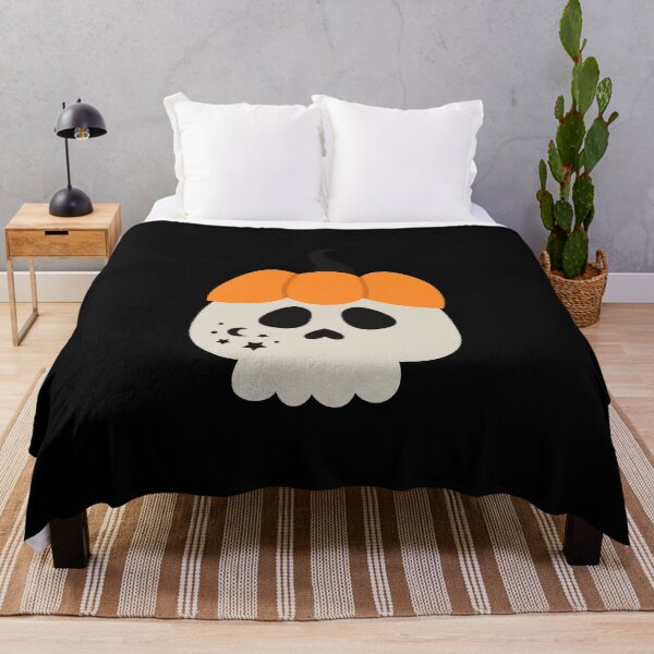 Item preview, Pumpkin Hat Skull – Cute Gothic Halloween Ghost and Spooky Pumpkin Art designed and sold by BE-A-BRAND-.