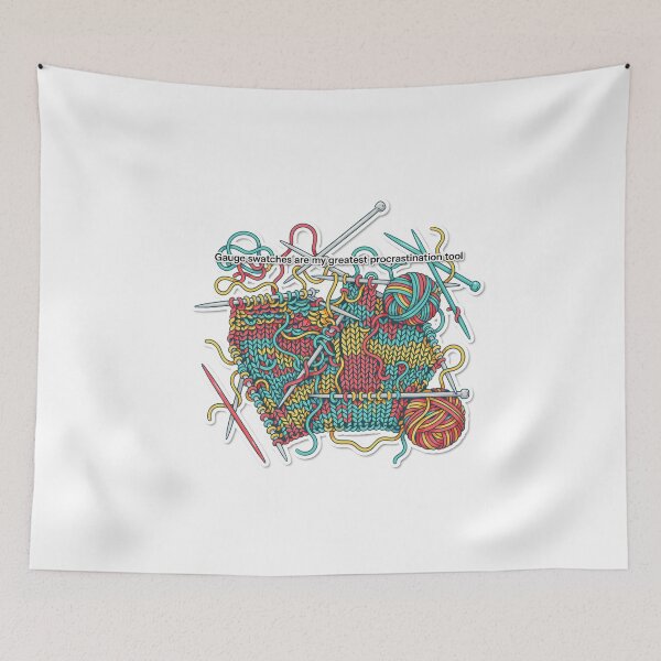 Item preview, Messy Knitting Chaos with Gauge Quote designed and sold by NiftyWrx.