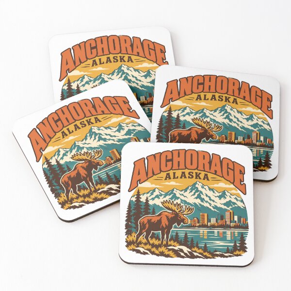 Artikelvorschau, Anchorage-Geschenk – Vintage-Reisekunst aus Anchorage, Alaska entworfen und verkauft von RedRubyBubble.