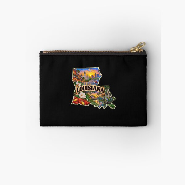 Item preview, Louisiana Bayou Dreams – Vintage State Travel Poster with French Quarter and Swamp Scenery designed and sold by RockitBaby.