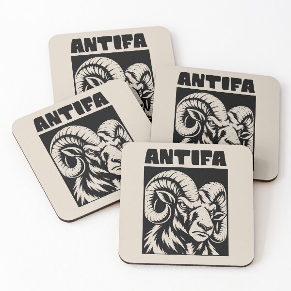 Item preview, Antifa Ram – Anti-Fascist Linocut Art designed and sold by ValentinaHramov.