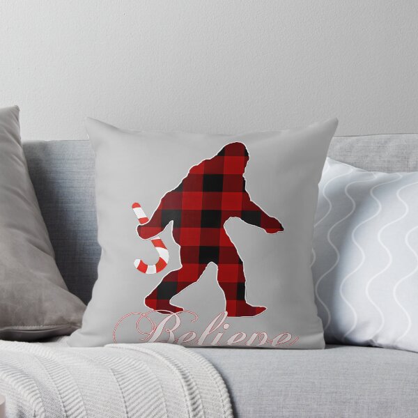Item preview, Bigfoot Buffalo Plaid Believe Candy Cane Christmas Pajamas_2 designed and sold by mjohnson9.
