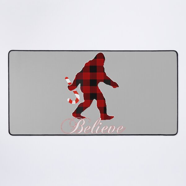 Item preview, Bigfoot Buffalo Plaid Believe Candy Cane Christmas Pajamas_2 designed and sold by mjohnson9.