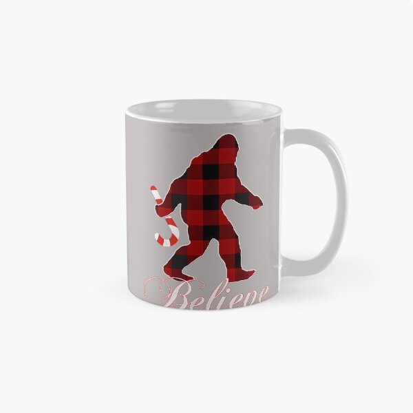 Item preview, Bigfoot Buffalo Plaid Believe Candy Cane Christmas Pajamas_2 designed and sold by mjohnson9.