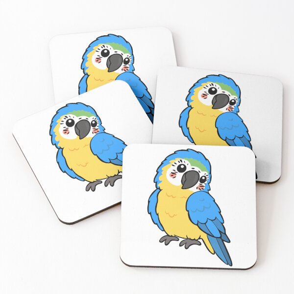 Item preview, Cute Cartoon Macaw Parrot Colorful Tropical Bird Art designed and sold by OrPolly.
