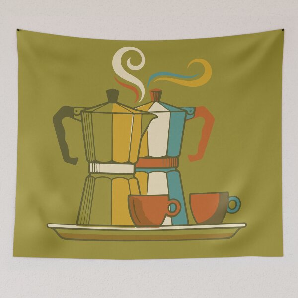 Item preview, Retro Moka Pot Coffee Maker Illustration designed and sold by AIG - Andrei Ilie Graphics.