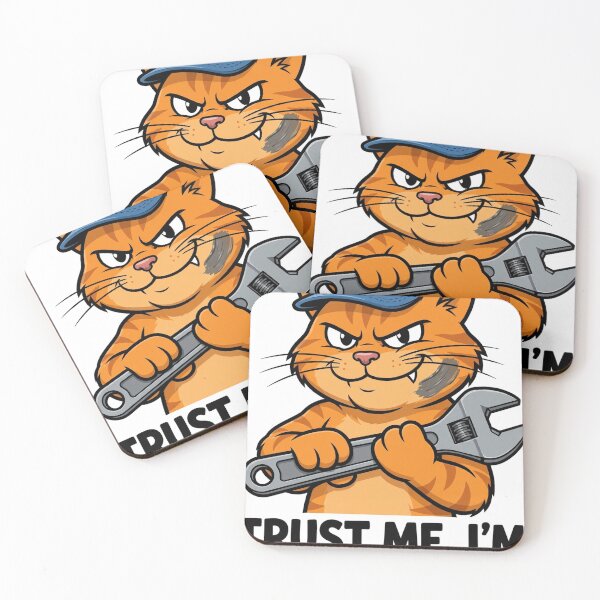Item preview, Trust Me I'm A Mechanic Funny Cat designed and sold by Aamirartstore.