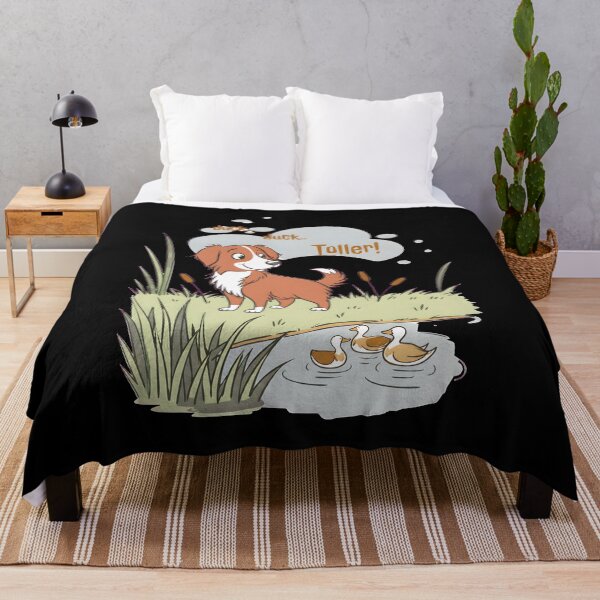 Item preview, Cute Toller Dog and Ducklings Water Illustration designed and sold by Dmo3HarkoArt.