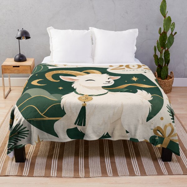 Item preview, Happy New Year 2027 Sheep in Green and Gold designed and sold by VitSArt.