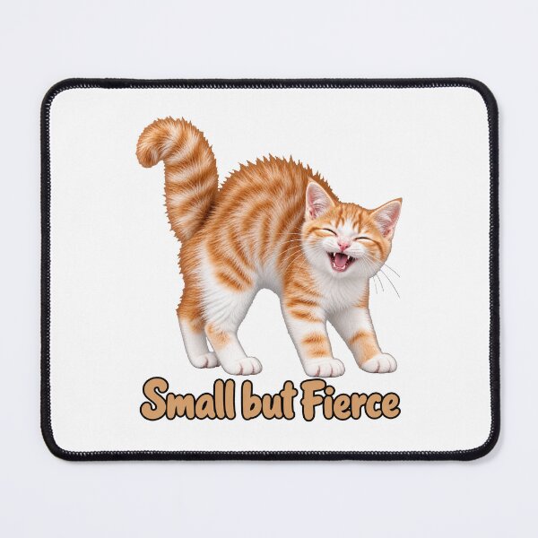 Item preview, Small but Fierce Ginger Kitten with Attitude designed and sold by EllieGantDesign.