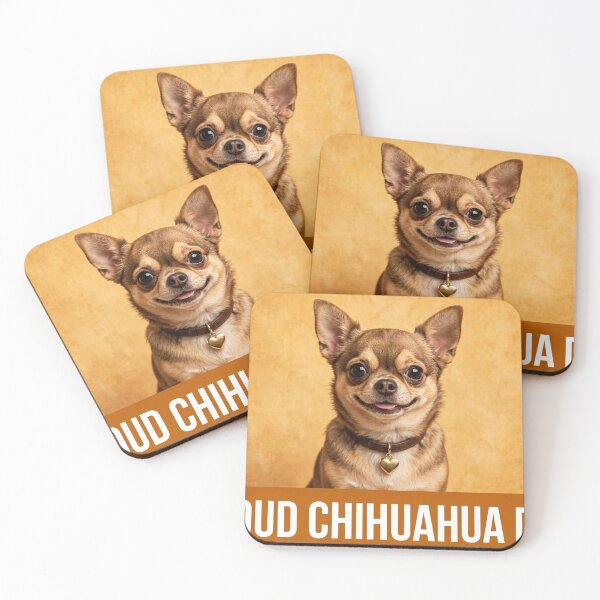 Artikelvorschau, Proud Chihuahua Dad — Chihuahua with Heart Tag entworfen und verkauft von Stevercortinas.