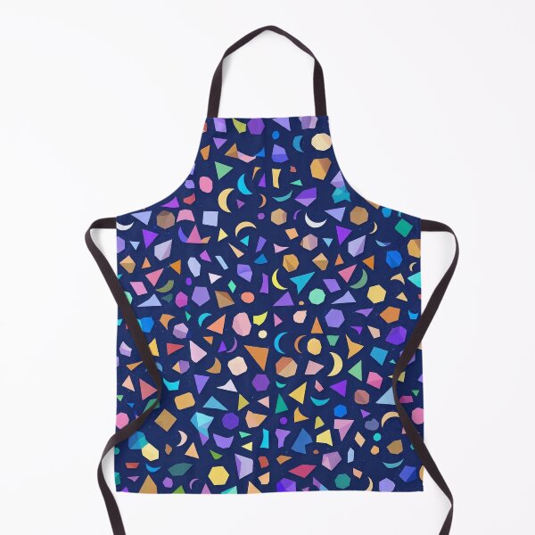 Item preview, Abstract Crescents Triangles and Polygons — Multicolor Shapes on Dark Blue designed and sold by Stevercortinas.