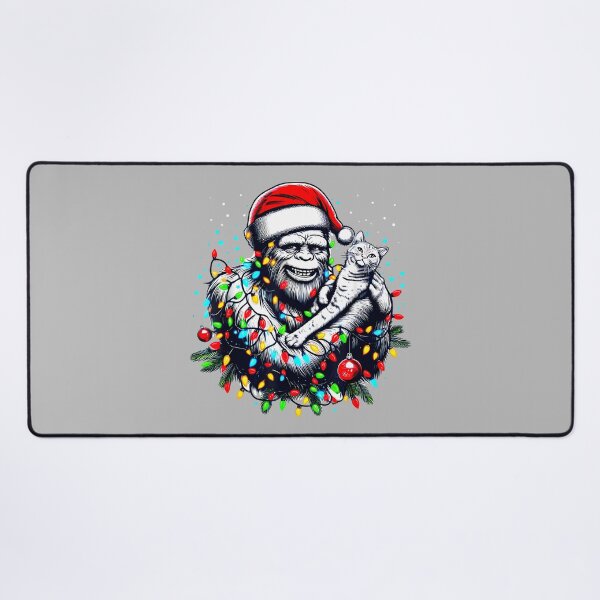 Item preview, Bigfoot Christmas Lights Holding Cat Pet Christmas Sasquatch designed and sold by mjohnson9.