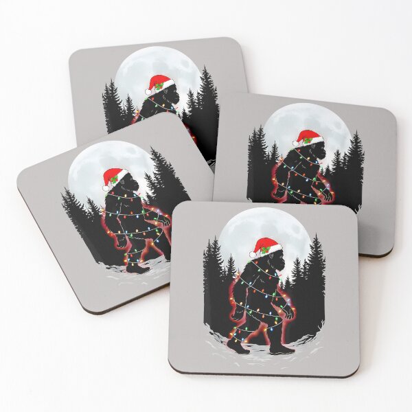 Item preview, Bigfoot Christmas Moon Santa Lights Sasquatch Funny Xmas designed and sold by mjohnson9.