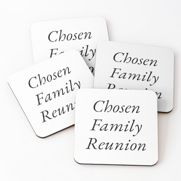 Item preview, Chosen Family Reunion - Found Family Black and White Typography designed and sold by ModdiesColors.
