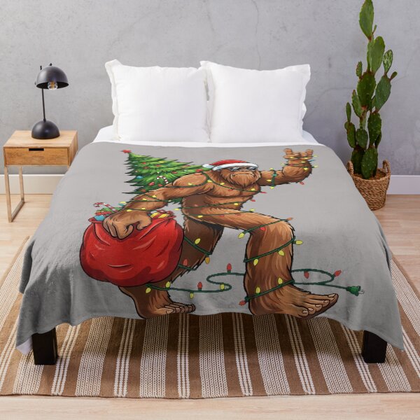 Item preview, Bigfoot Sasquatch Tangled in Christmas Lights designed and sold by GreggRoss.
