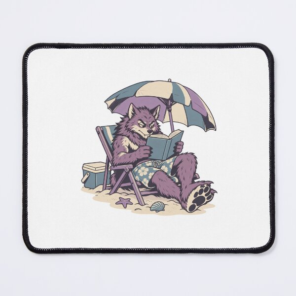 Item preview, Werewolf Reading beneath a Beach Umbrella designed and sold by Greemo03.