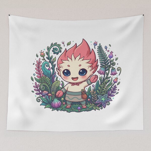 Item preview, Cedres Baby Ent Herbalist Fantasy Sidekick Chibi Sticker designed and sold by DragonHeartBros.