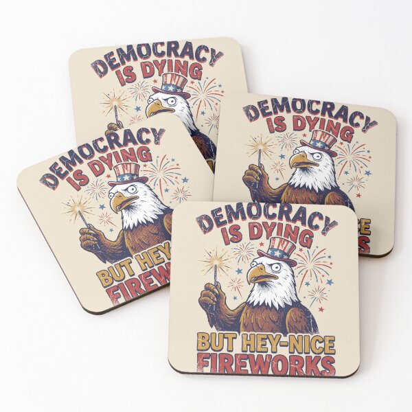 Item preview, Democracy Is Dying Colorful Eagle Satire designed and sold by mareix.