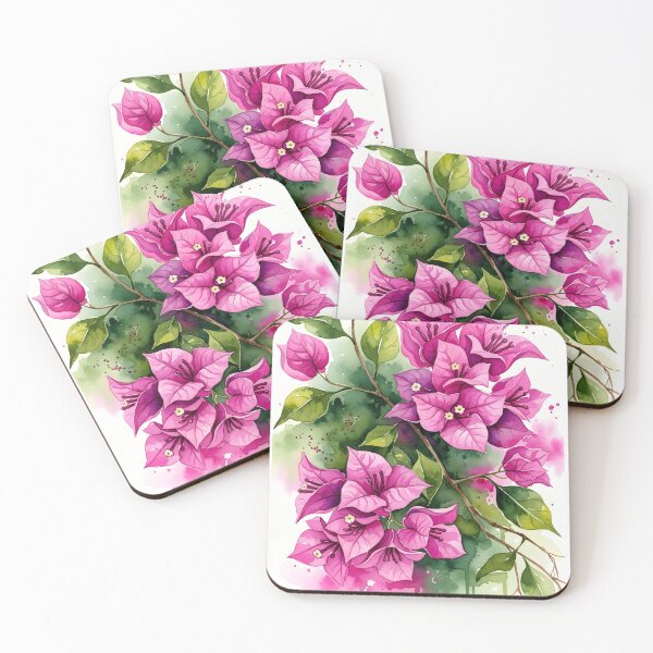 Item preview, Magenta Bougainvillea Branch with Tropical Splashes designed and sold by VelloomStore.