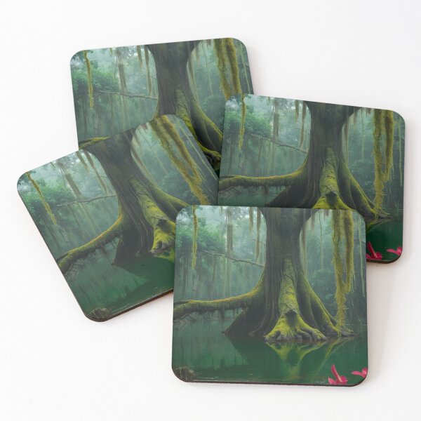 Item preview, Ancient Cypress Tree In Emerald Swamp Lake designed and sold by monkeybusiness.pt.