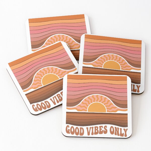Item preview, Good Vibes Only Retro Sunset Vintage Design designed and sold by mahi1design.