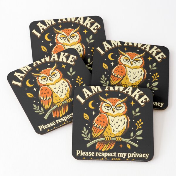 Item preview, I Am Awake Please Respect My Privacy Funny Owl Introvert Humor Gift designed and sold by NAAYAX.